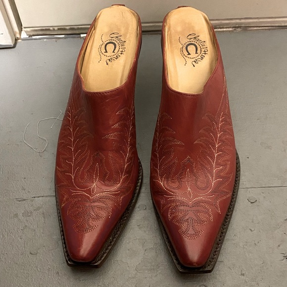 Charlie 1 Horse Shoes - Charlie 1 Horse Leather Western Mules size 9B
